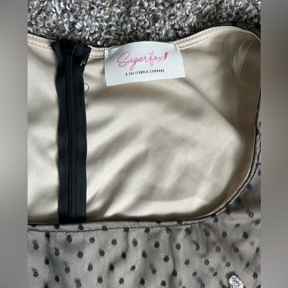 Sugarfox A California Company like new Babydoll Dress size L-XL - Picture 5 of 9